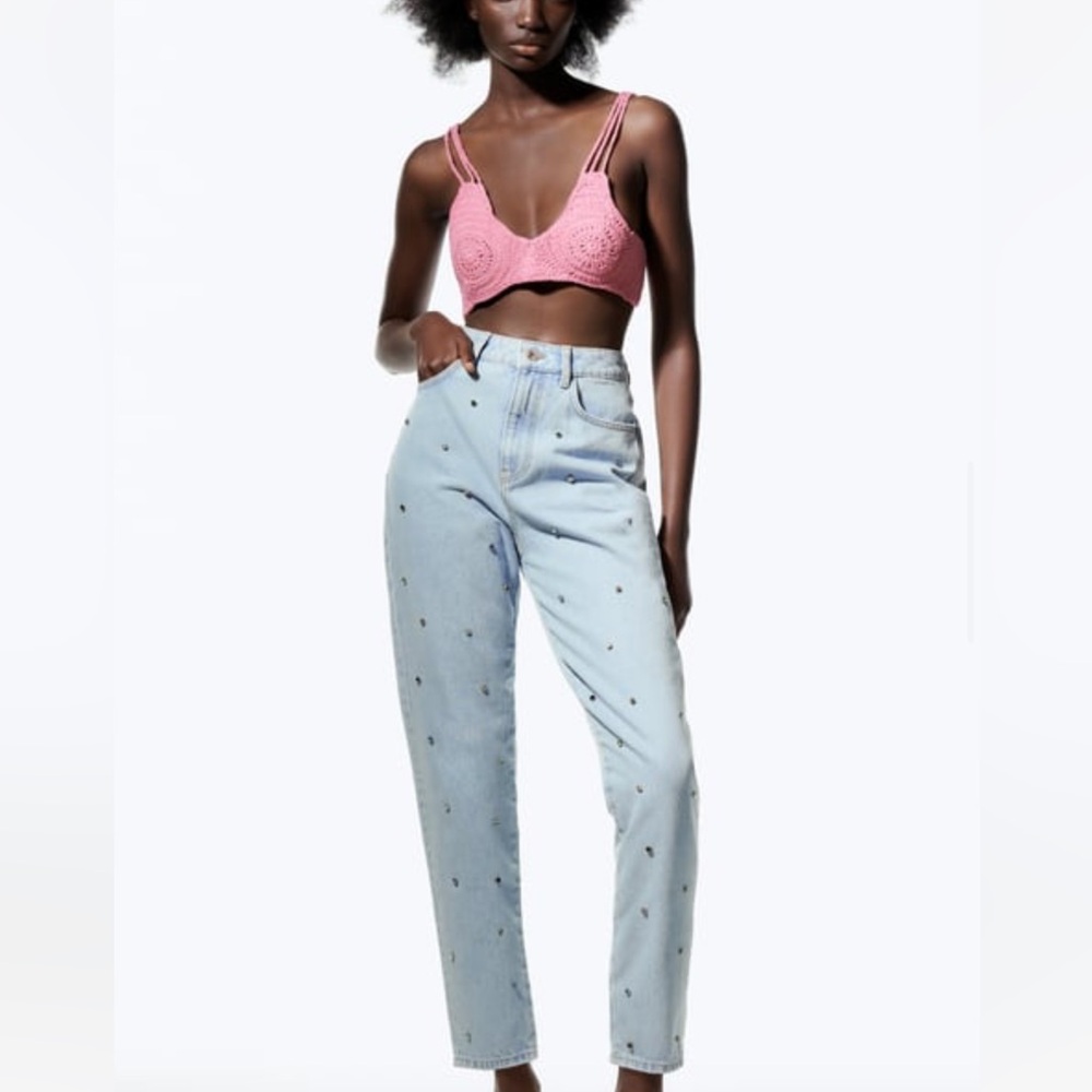 ZARA JEANS WITH DIAMONDS